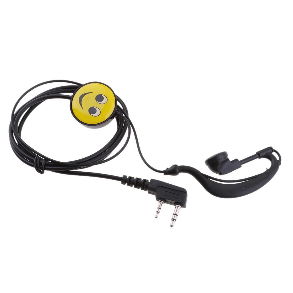 Waiter Walkie Talkie Smile PTT Mic Earpiece Headset for Baofeng Kenwood