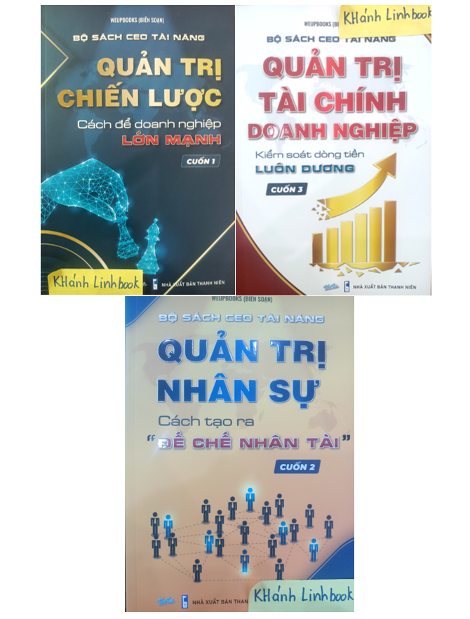 Sách - Combo 3 cuốn quản trị chiến lược + nhân sự + tài chính doanh nghiệp (WU)