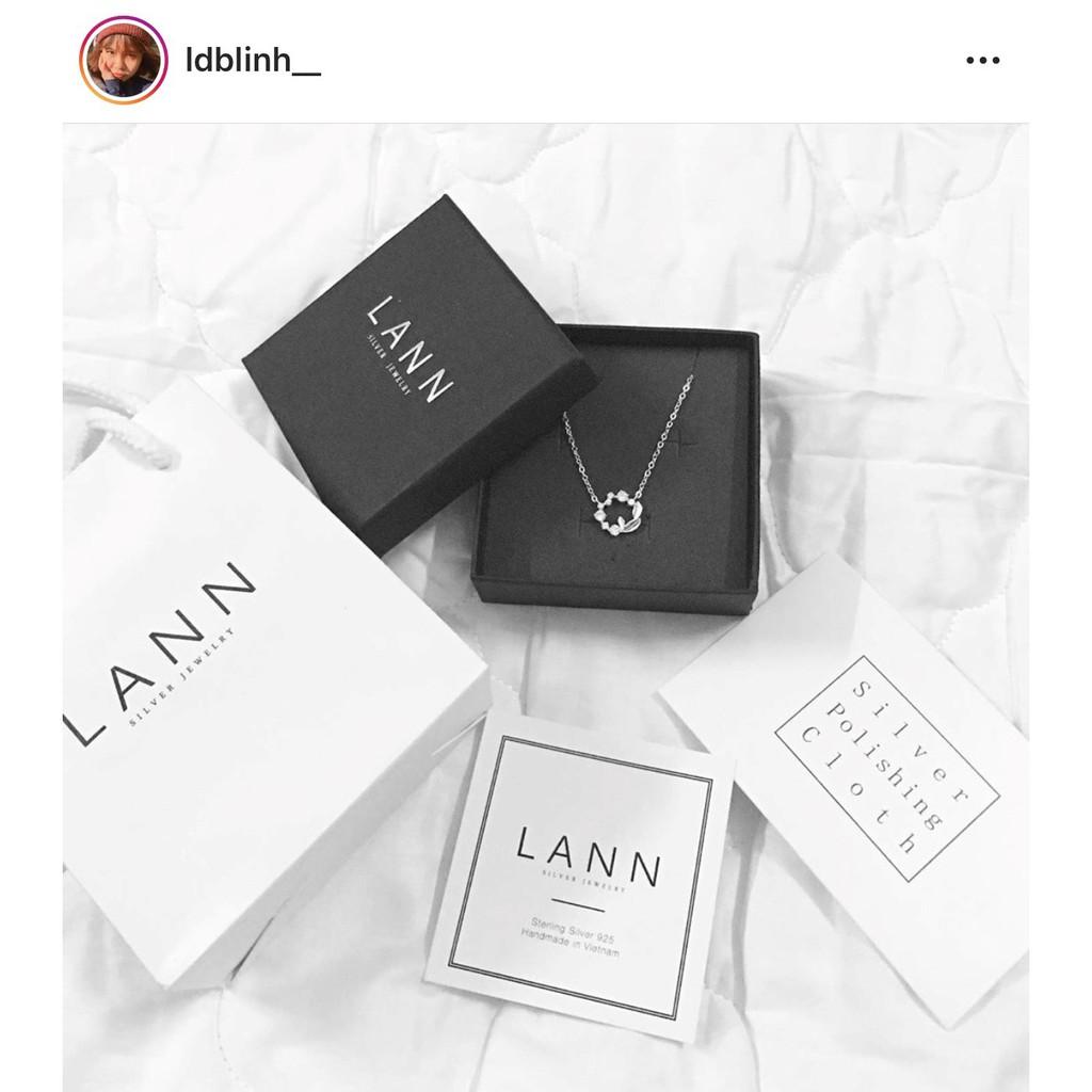 Khuyên vòng lá chốt gài S925 LANN