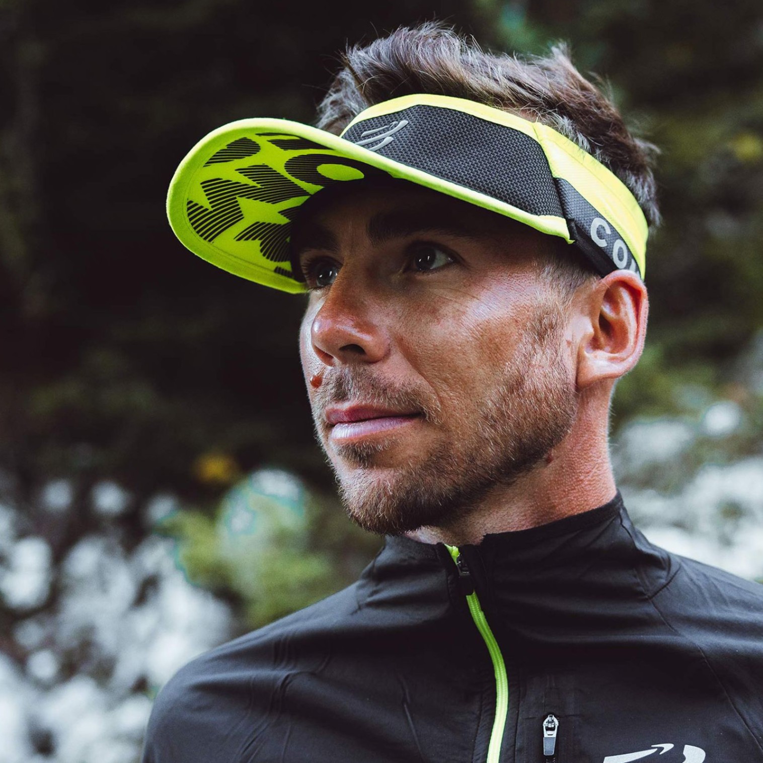 Mũ Chạy Bộ Compressport Ultralight Visor Flash - Black/Fluo Yellow