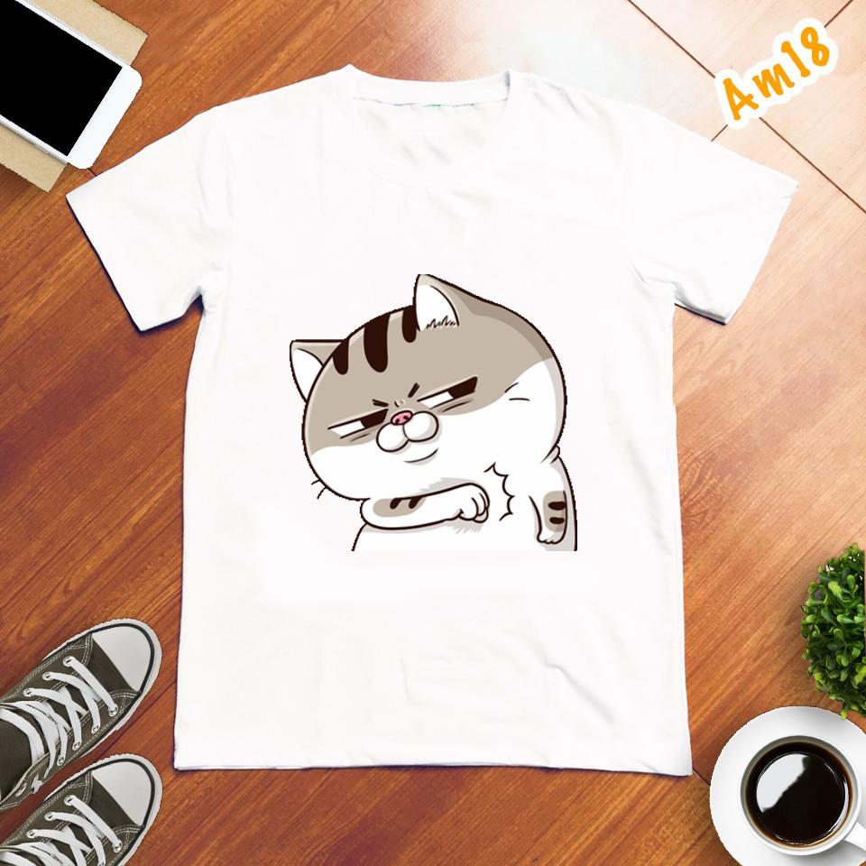 Áo thun Unisex Mèo Ami Bụng Bự Siêu Dễ Thương