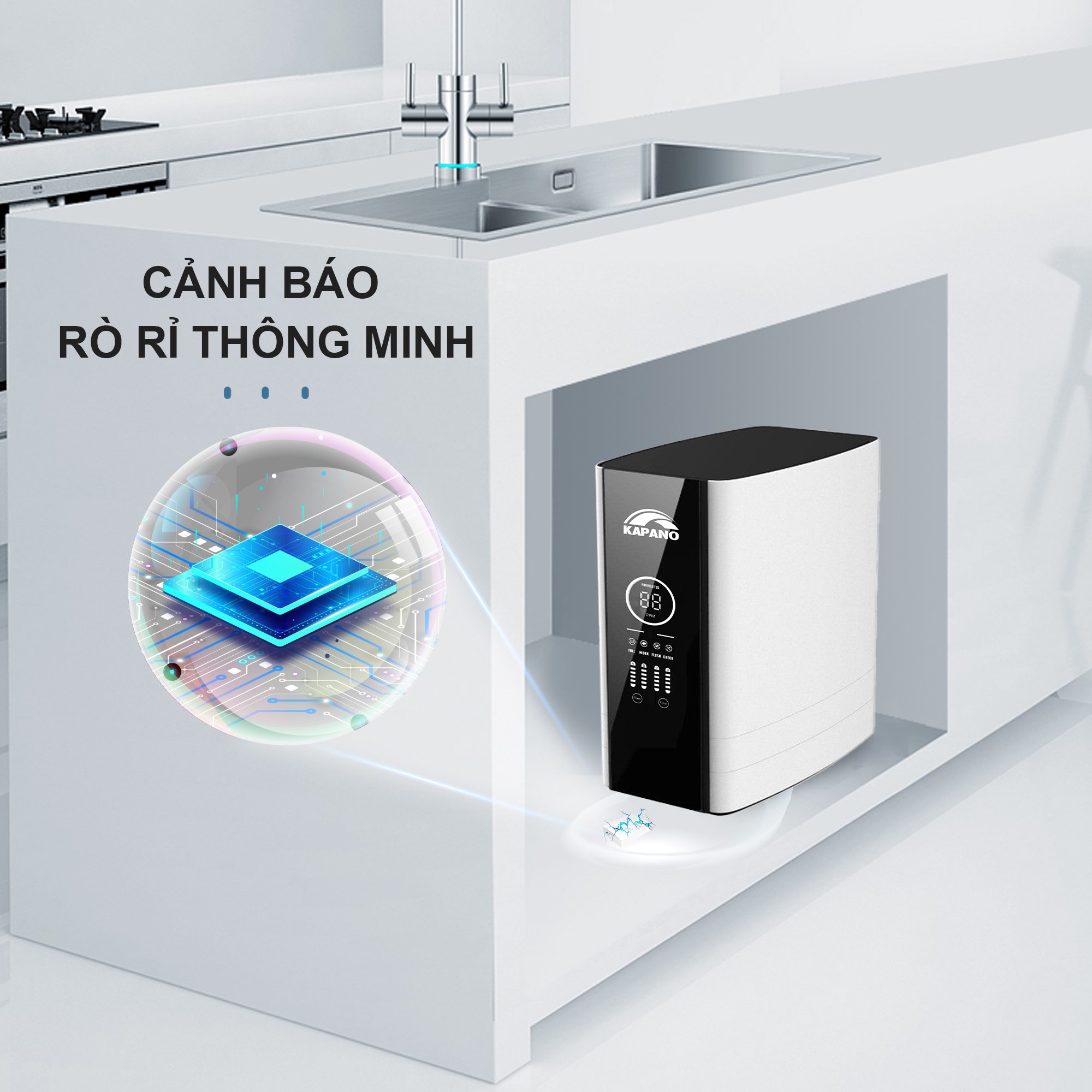 Máy lọc nước RO thông minh không bình chứa Kapano - Hàng chính hãng