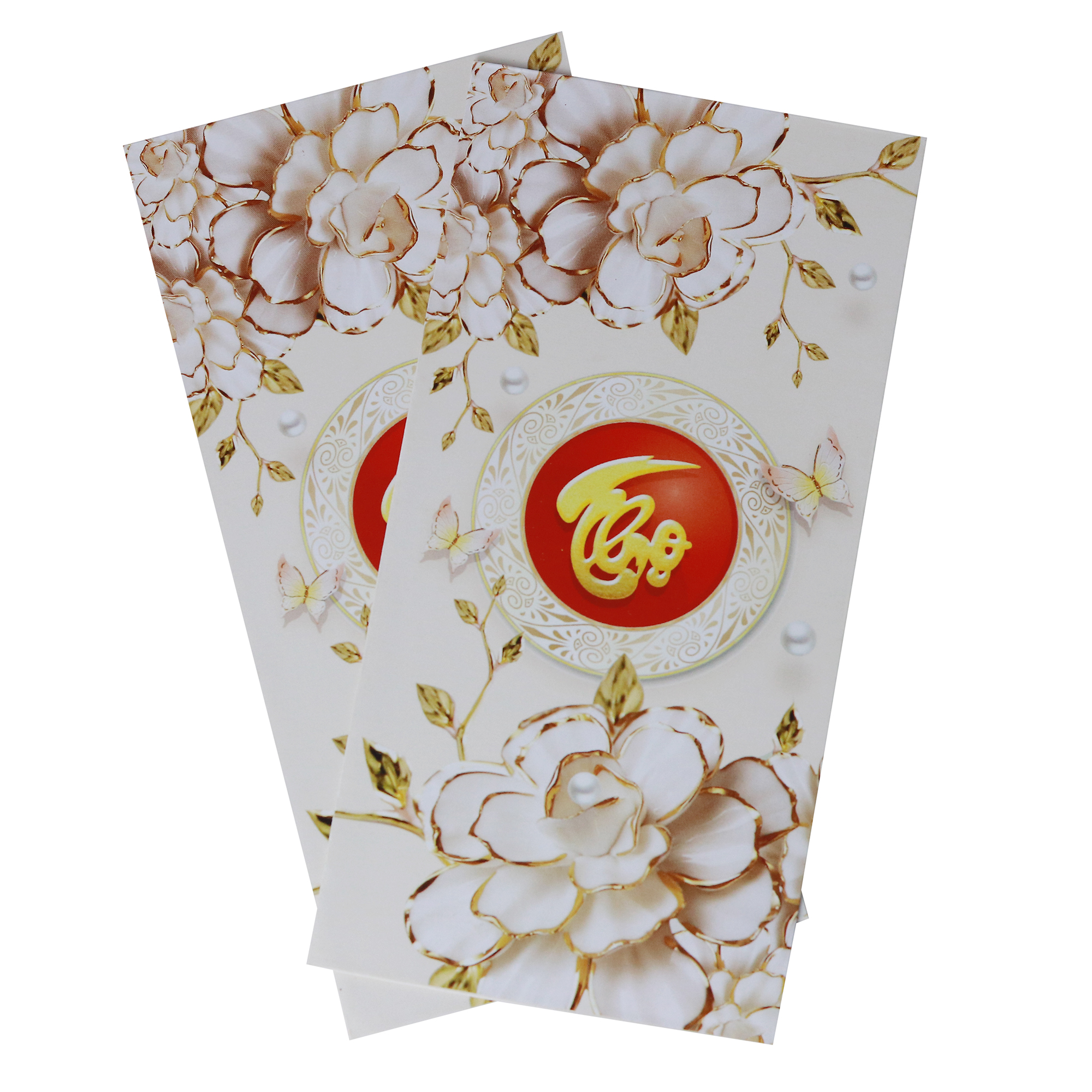 Bao Lì Xì Năm Mới Hoa Sen Trắng - Chúc Thọ (10 Cái)