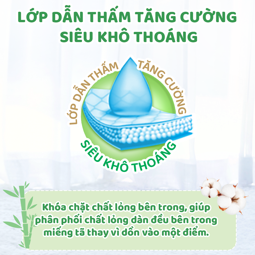 Tã/bỉm dán Molfix Thiên nhiên Super Jumbo L - Gói 68+8 miếng
