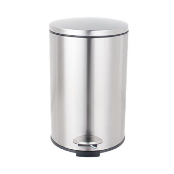 Thùng rác inox đạp chân 12L có nắp đóng chậm cao cấp