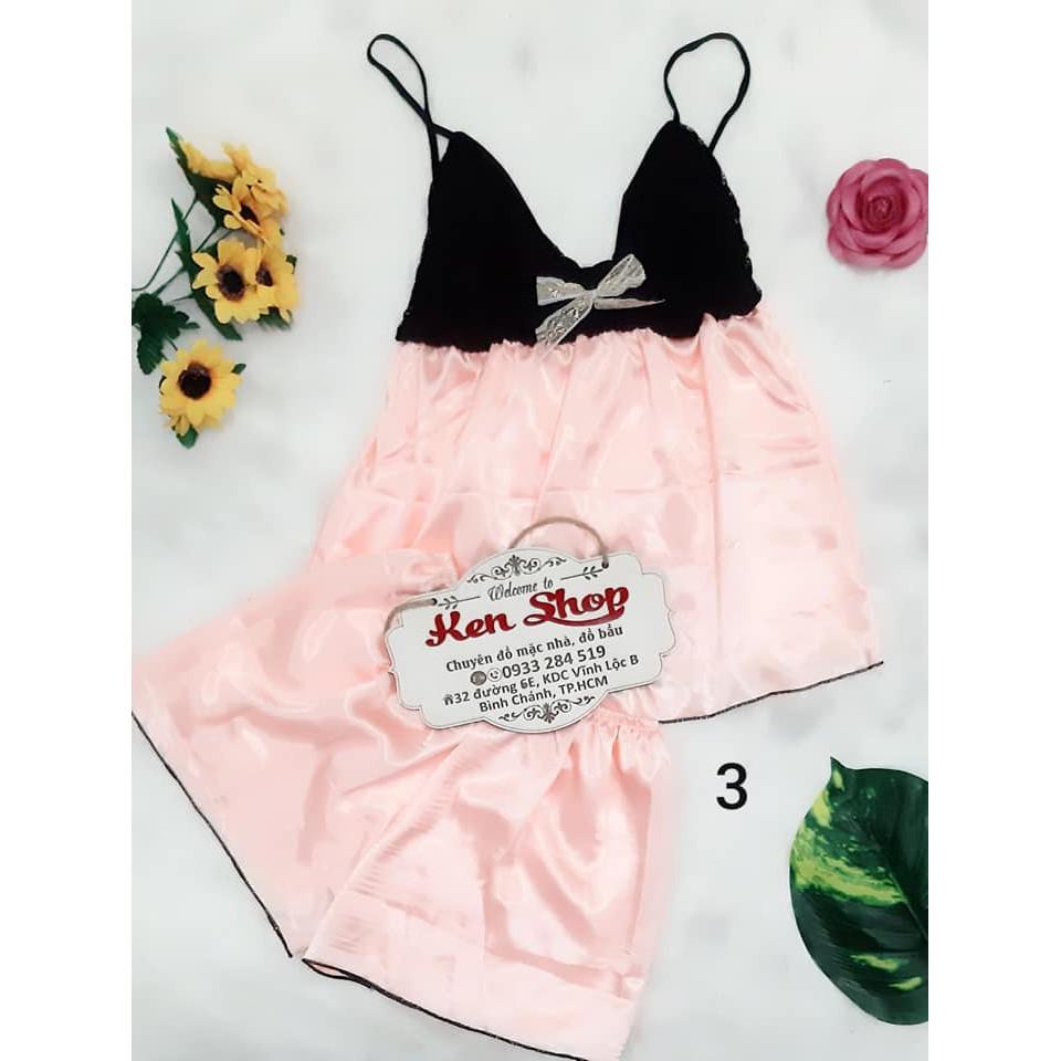 Đồ ngủ 2 dây mềm mịn thoải mái - ẢNH THẬT