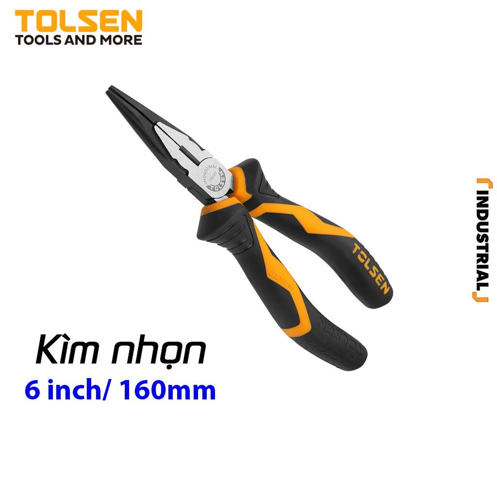 Kìm điện – kìm cắt - nhọn kìm công nghiệp TOLSEN 6 inch/ 160mm, thép CR-V cao cấp hợp kim Niken – Tiêu chuẩn Châu Âu