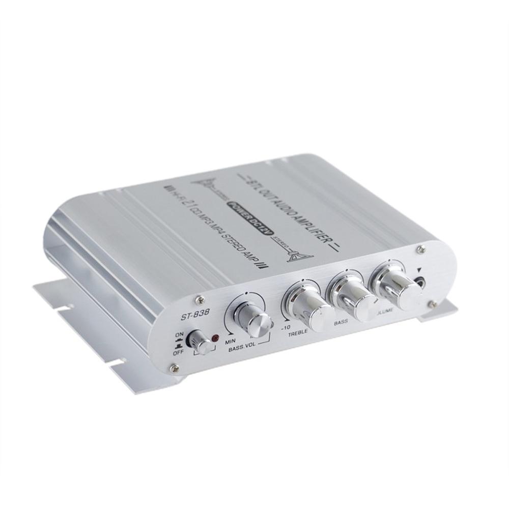 Mini Digital Hi-Fi Power Amplifier 2.1CH Subwoofer Stereo Audio Player Car Motorcycle Home Power Amplifier