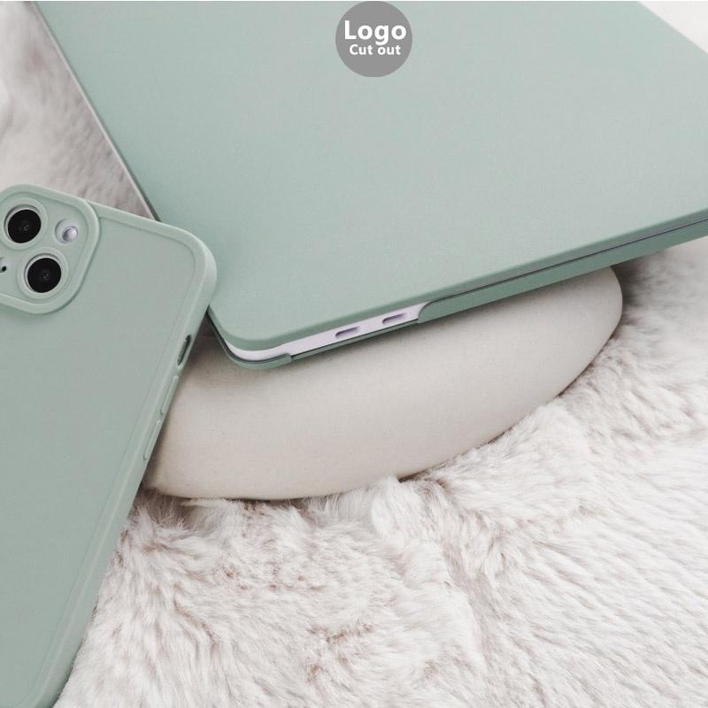 Vỏ Bảo Vệ Bàn Phím Cứng Màu Đậu Xanh Lá 2020 2021 2022 Air M1 M2 A2337 A2338 A2442 Cho Macbook pro