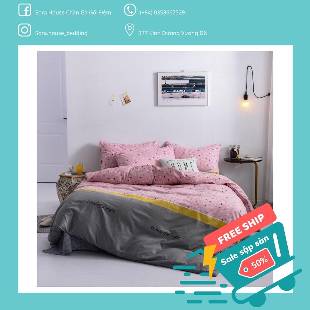 Bộ chăn ga poly phối ngọt ngào