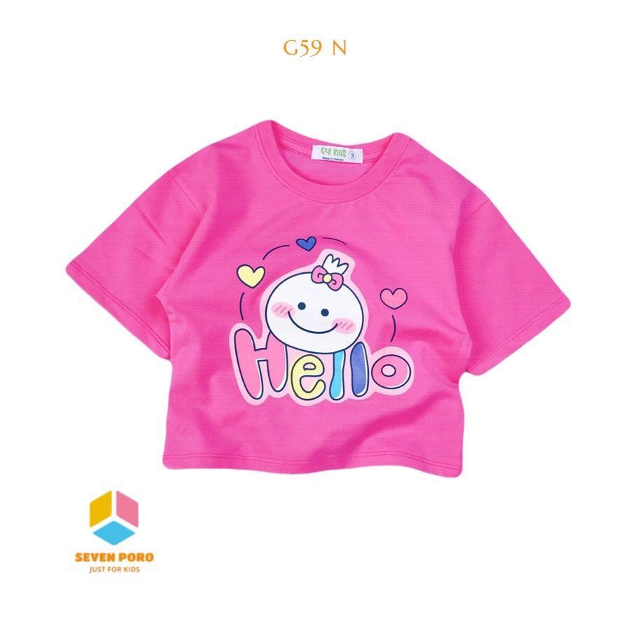 Áo Thun lửng - Croptop bé gái G38 size Đại - G&amp;K Kids - Beeking - seven-poro