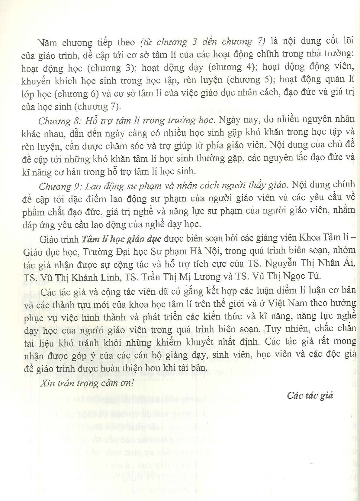 Giáo trình Tâm Lí Học Giáo Dục (Bản in năm 2024) - Nguyễn Đức Sơn, Lê Minh Nguyệt, Nguyễn Thị Huệ,...