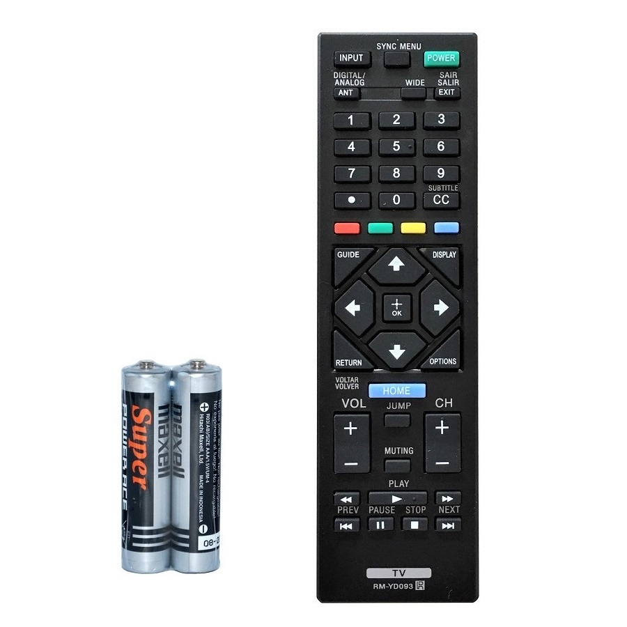 Remote Điều Khiển Dành Cho TV LCD, TV LED, TV 3D SONY RM - YD093 (Kèm pin AAA Maxell) - Hàng nhập khẩu