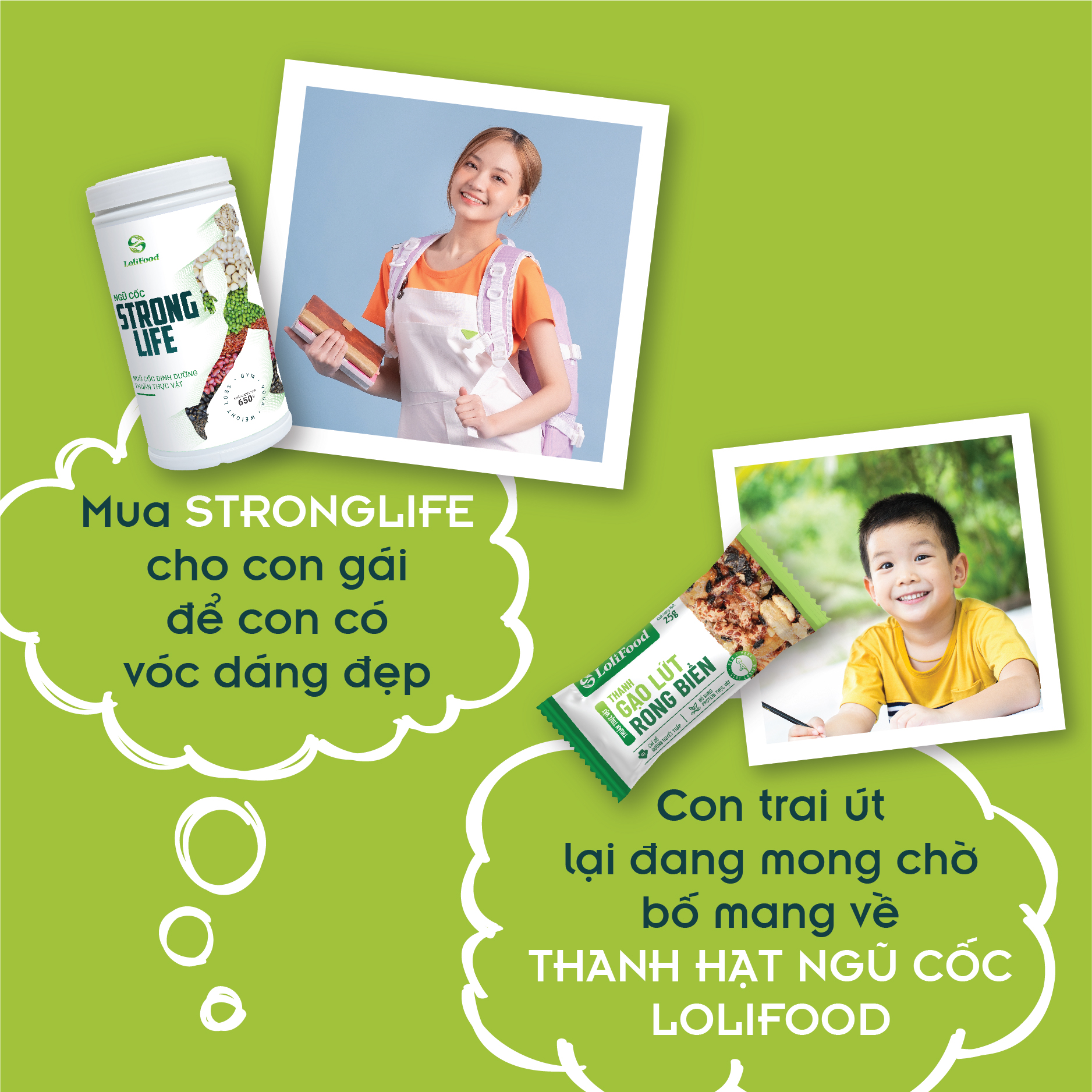 Ngũ Cốc Dinh Dưỡng Stronglife LoliFood, 100% Thuần Thực Vật,Ngũ Cốc Giảm Cân, Nạp Năng Lượng,Tập Gym, Ăn Kiêng Hộp 650gr