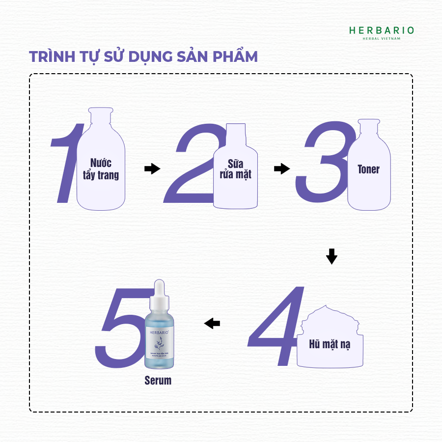 Serum Hoa Đậu Biếc Herbario 30ml ngăn ngừa lão hóa thuần chay