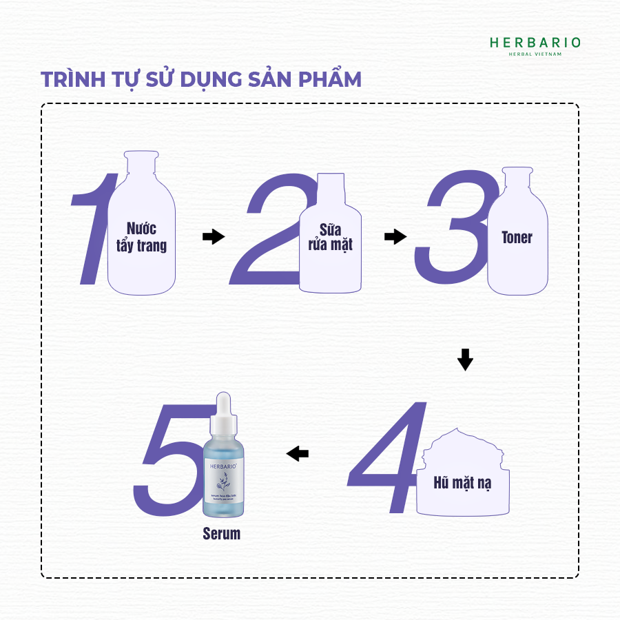 Serum Hoa Đậu Biếc Herbario 30ml ngăn ngừa lão hóa thuần chay