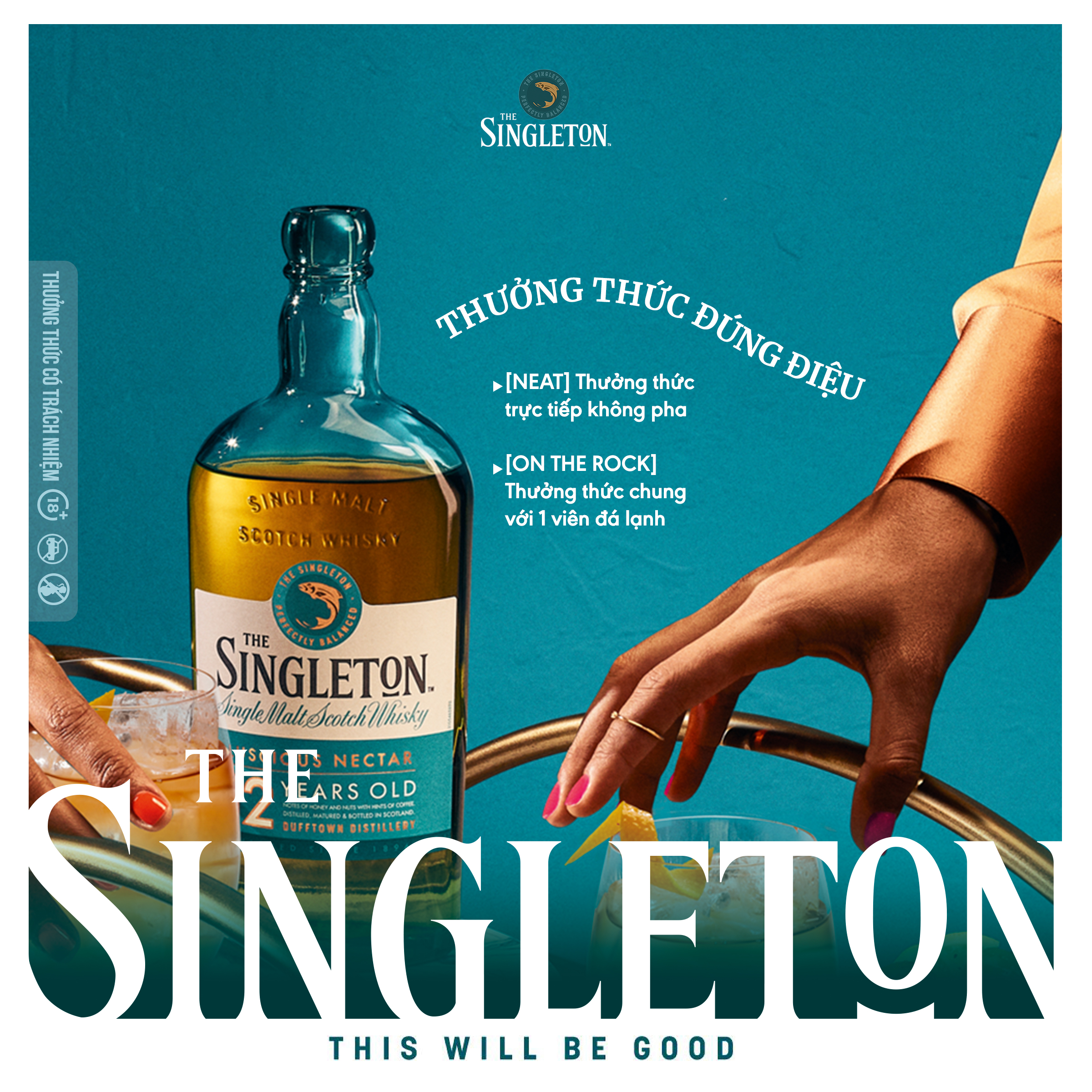 Rượu The Singleton 12 Y.O Single Malt Scotch Whisky 40% 700ml [Kèm Hộp] - Hương Vị Trái Cây