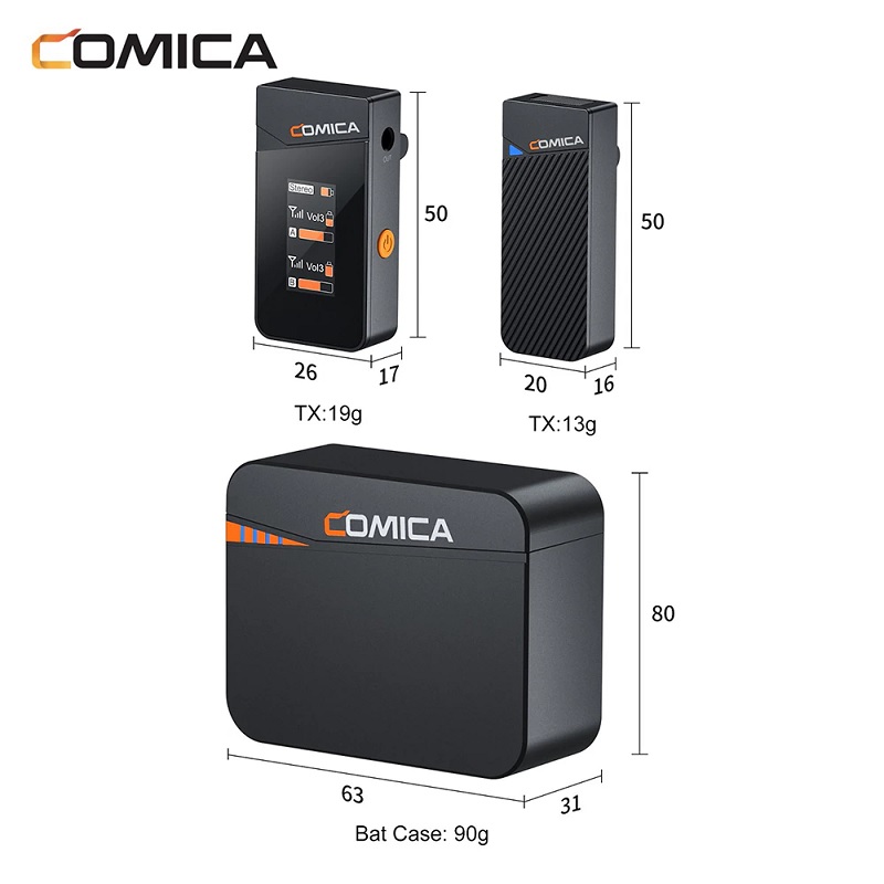 ROGTZ Micro Cài Áo Không Dây 2.4G Comica Vimo C1/C2/C3 Cho Điện Thoại &amp; Máy Ảnh, Máy Quay - Hàng Nhập Khẩu