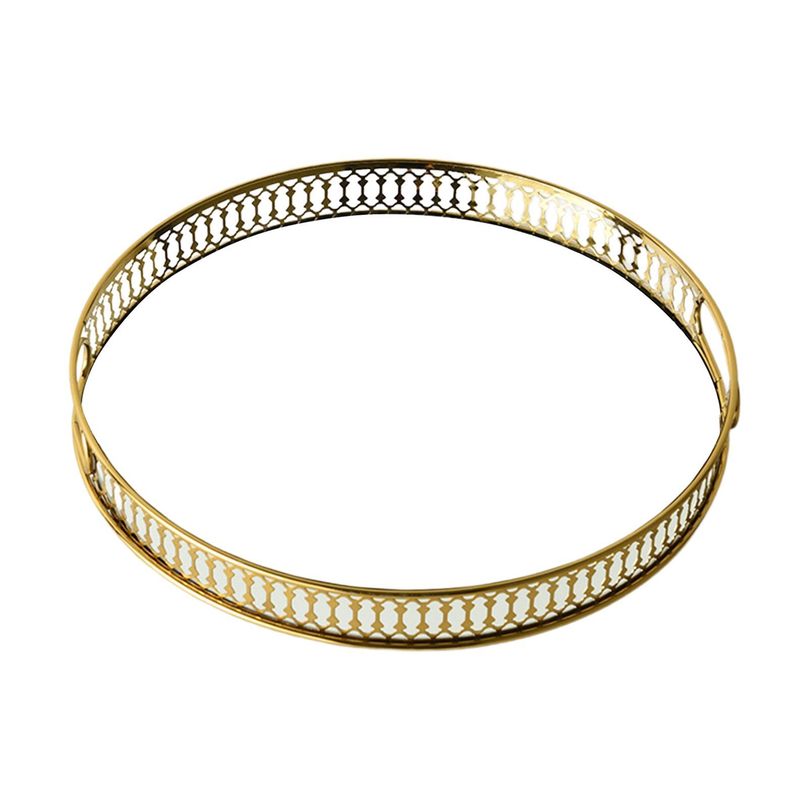 Decorative Mirror Tray Vanity Tray Fruit Tray Jewelry Trinket Tray Dresser Organizer Tray Serving Tray Mirrored Tray for Wedding Countertop