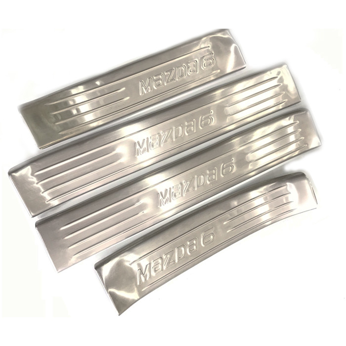 Bộ Ốp bậc cửa, Nẹp bước chân INOX dành cho xe Mazda 6 - Bên trong