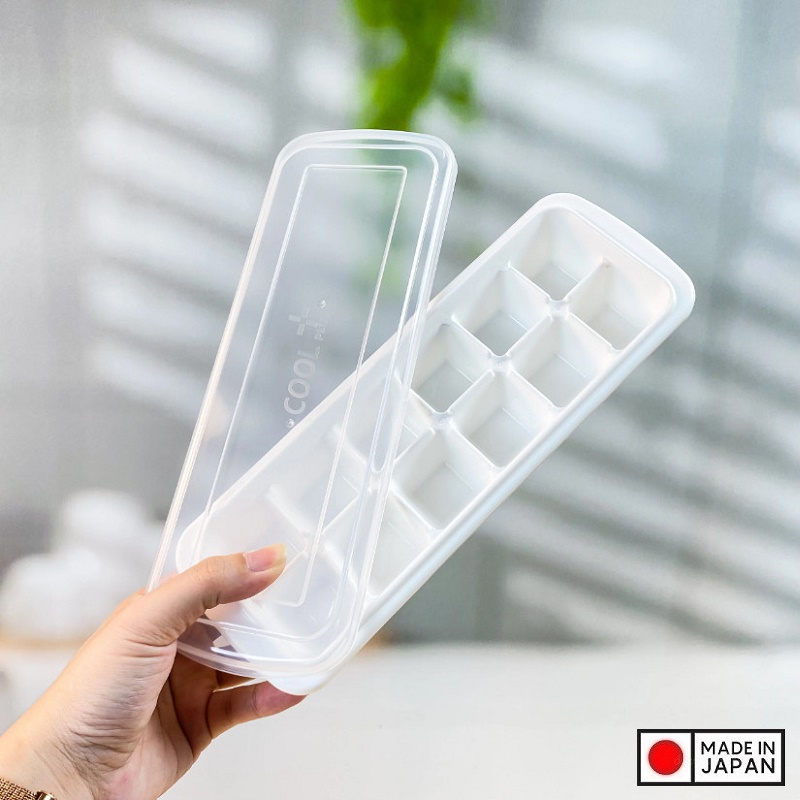 Combo 2 khay làm đá 12 viên có nắp Inomata 