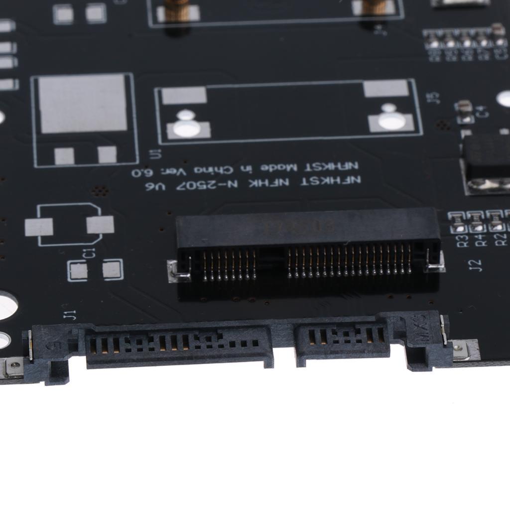 Mini SATA mSATA SSD to 2.5" SATA3.0 HDD Adapter Card with Case 7mm for PC