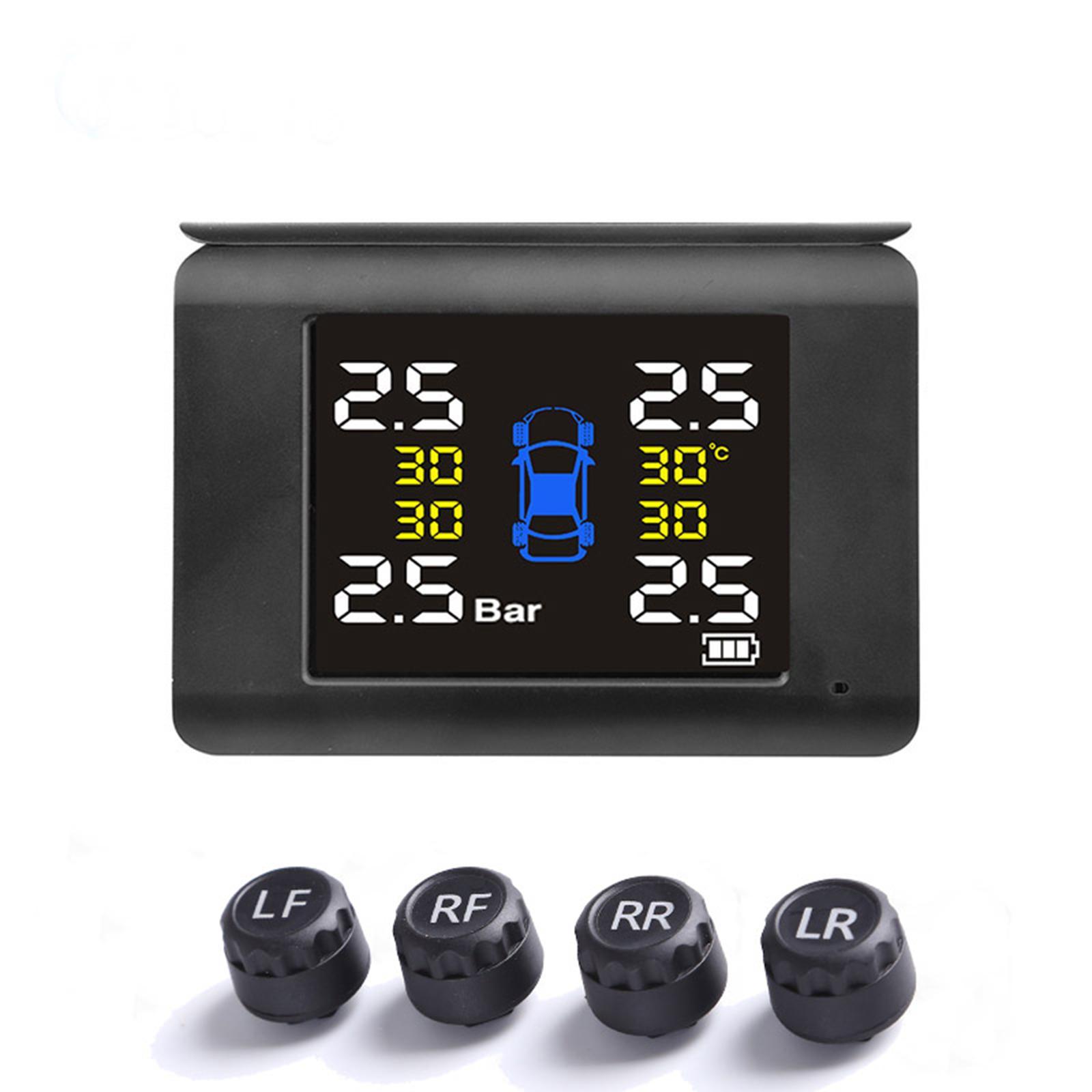 Car Tire Pressure Monitoring System with 4 Sensors Digital Fits for Truck