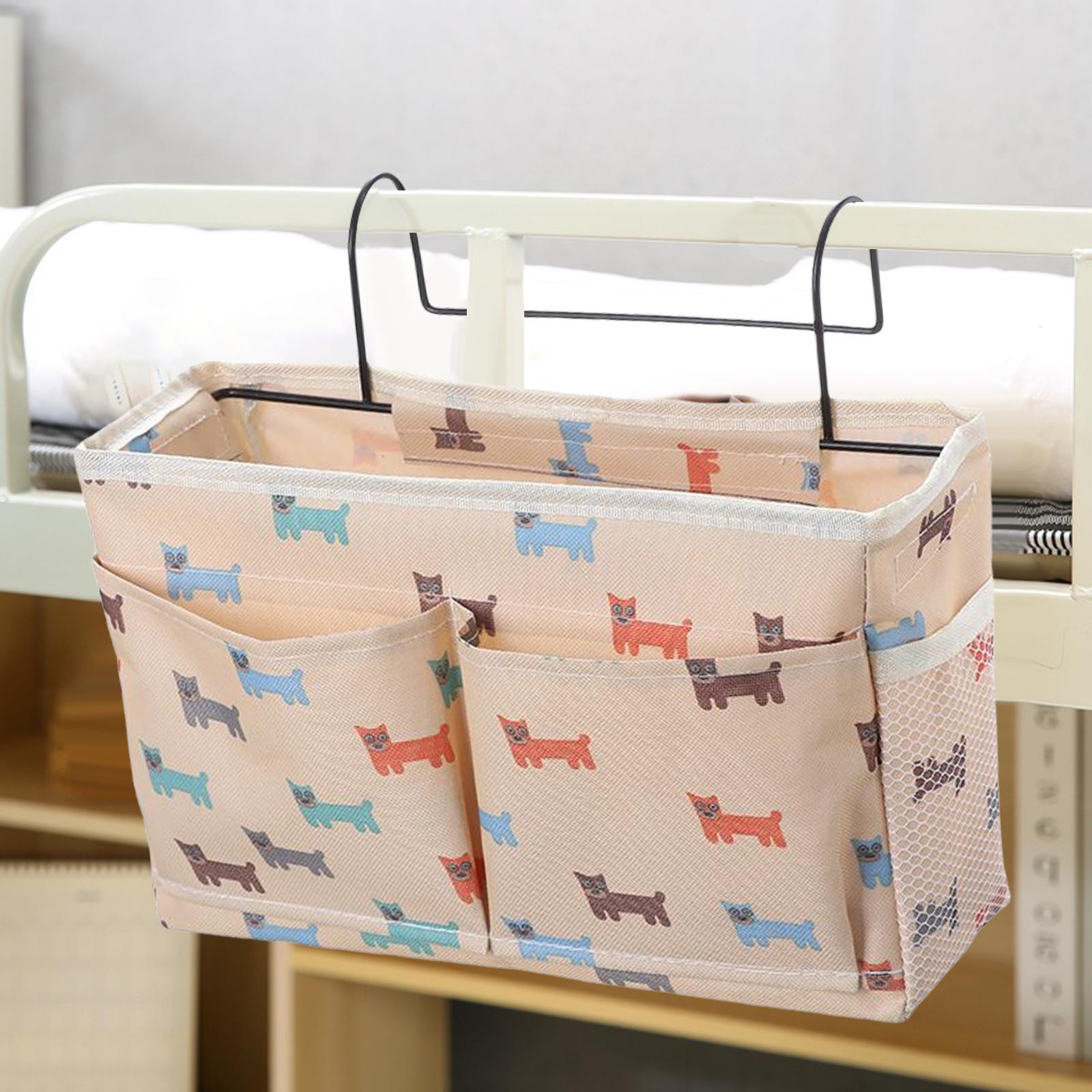 Bedside Caddy-Sundries Bag Hanging Bunk Bed Storage Organizer, Bedside Pocket Storage Bag for Mobile