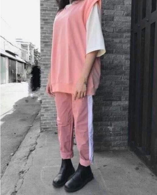Quần baggy kaki unisex WIND Basic 1 Line, quần baggy ống suông ullzang WIND