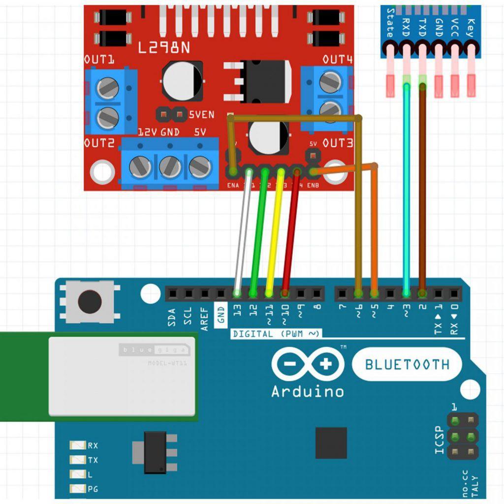 Combo xe 3 bánh bluetooth Arduino