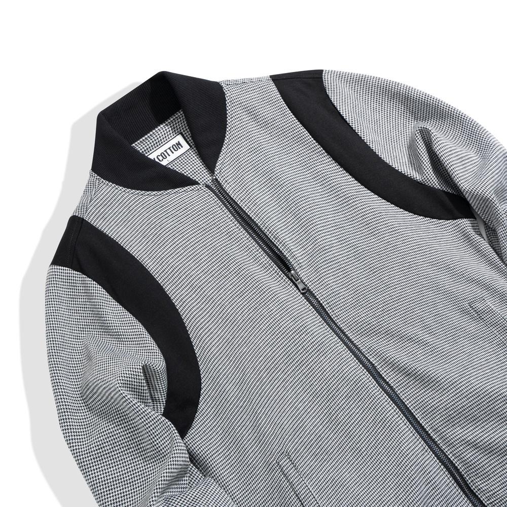 Áo Khoác Nam Họa Tiết Caro Nhí BYCOTTON Jacket Bomber Black Pattern Mix