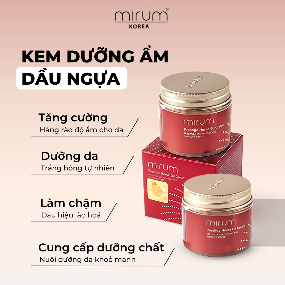 Kem dầu ngựa Mirum 70ml - Kem chống lão hóa, trắng da và giữ ẩm Mirum