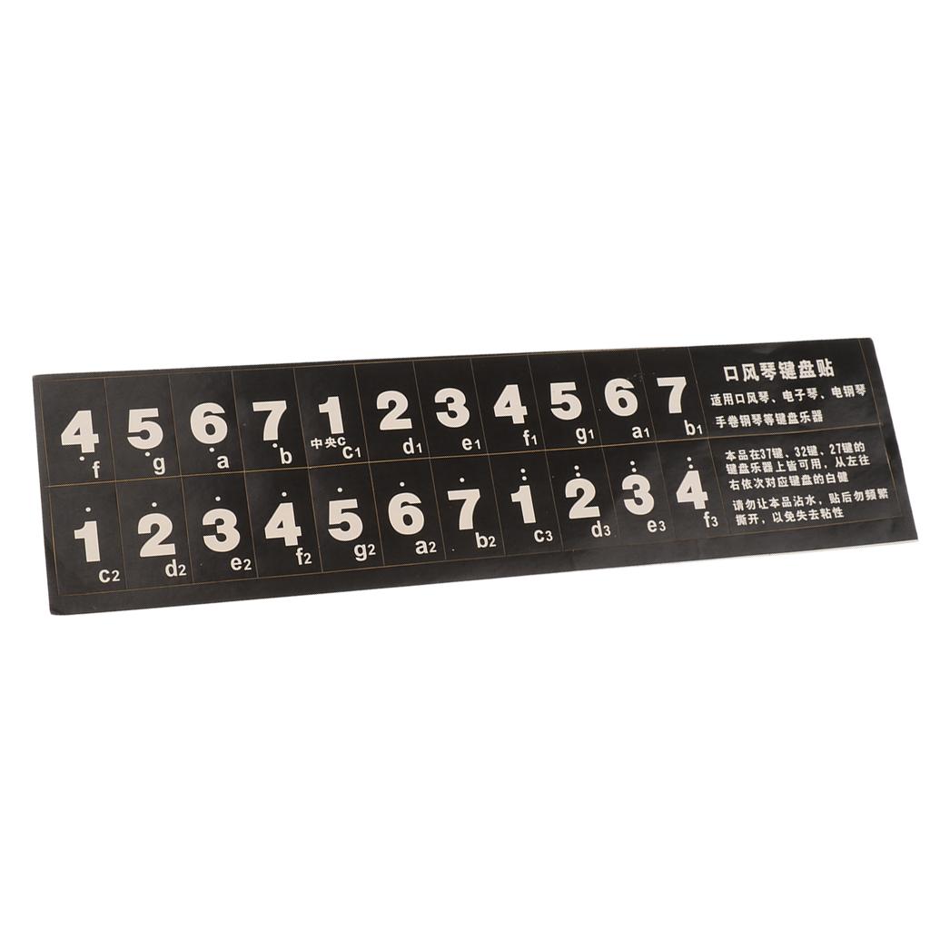 37 Phím Đàn Melodica Kèn Pianica Note Nhãn Dán Decal cho Người Mới Bắt Đầu Học Sinh Sinh Viên