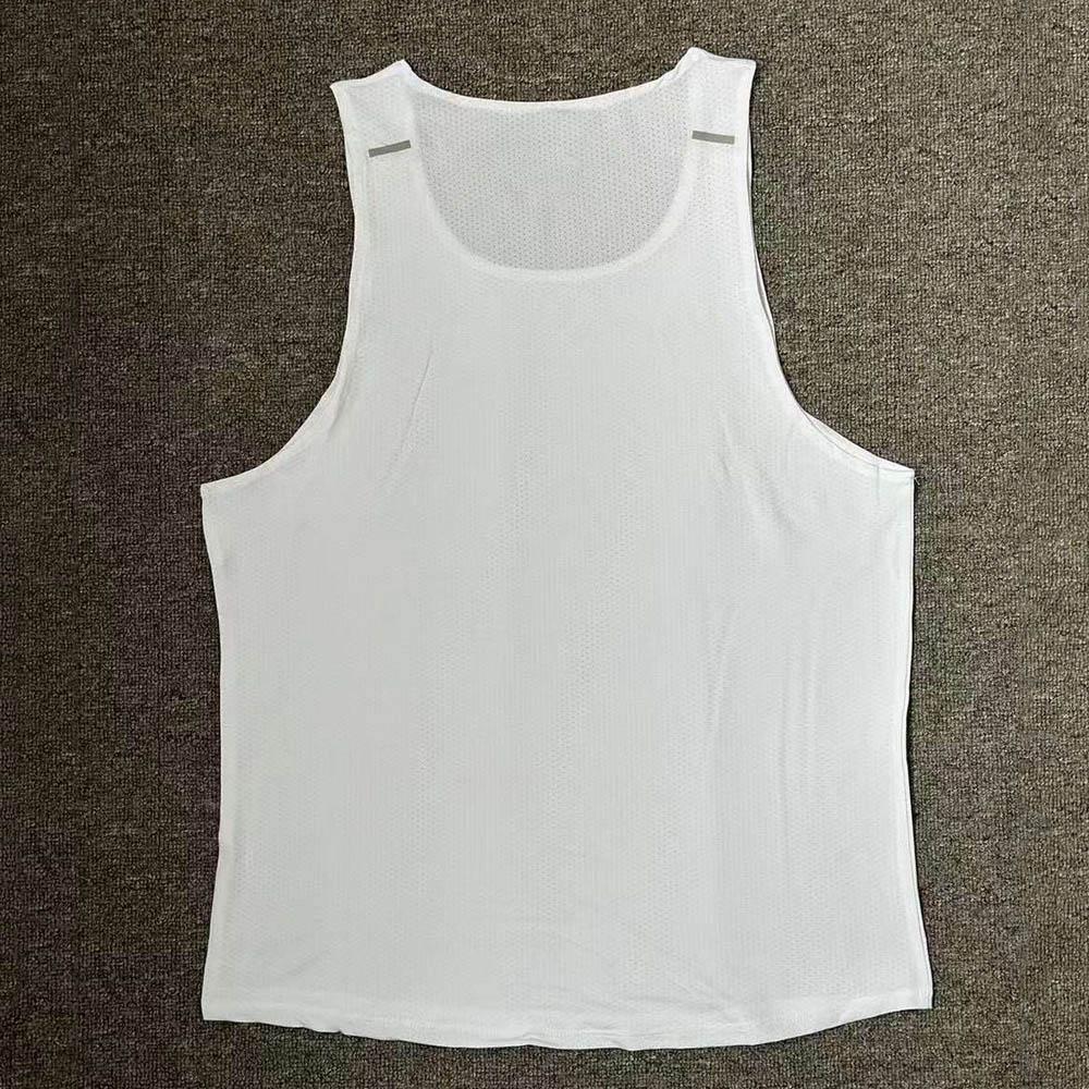 Đàn ông thời trang chạy marathon singlets không tay áo không tay Color: White Size: 2XL