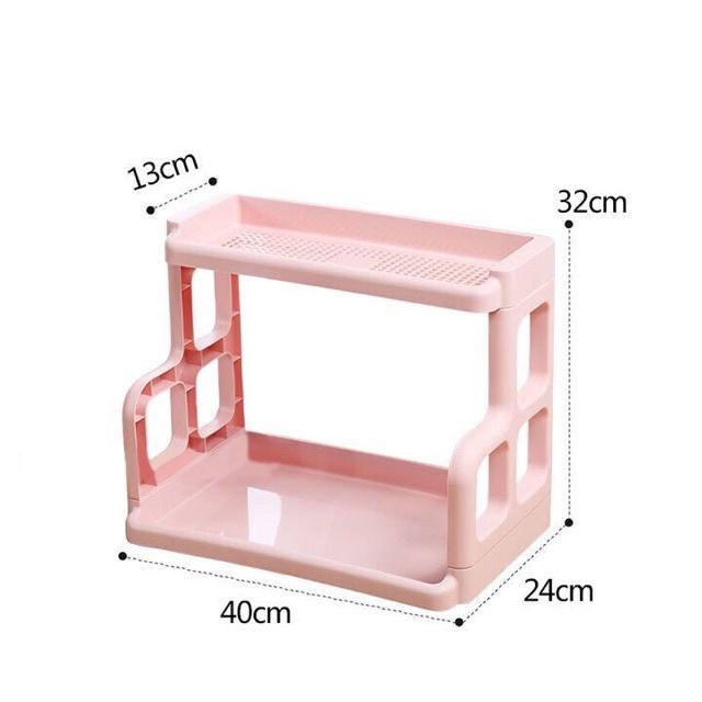 Kệ đựng gia vị 2 tầng - Kệ để đồ thông minh 2 tầng đa năng hình chữ H
