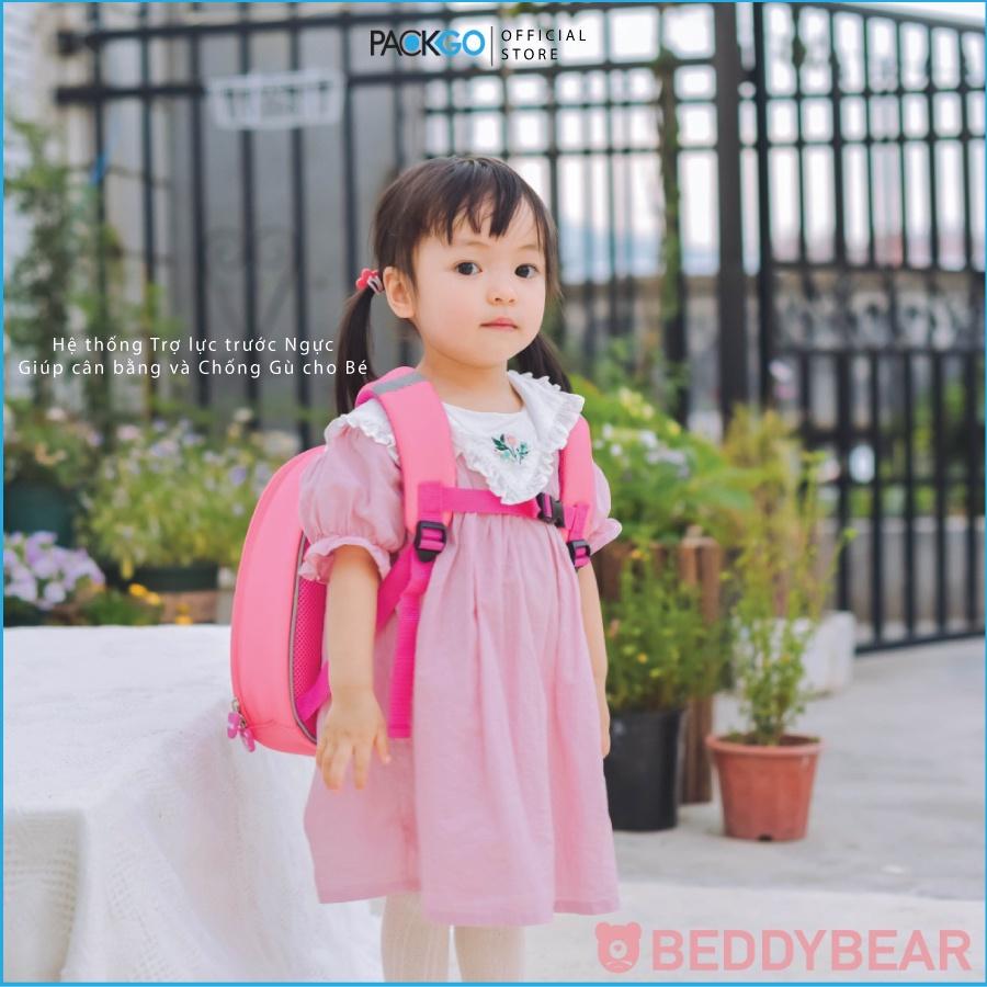 Balo Bé mẫu giáo Beddybear Phù hợp trẻ từ 02 tuổi Thương hiệu Beddy bear - Thiết kế kèm dây chống thất lạc mẫu mới - Sản phẩm bảo hành chính hãng 2 năm
