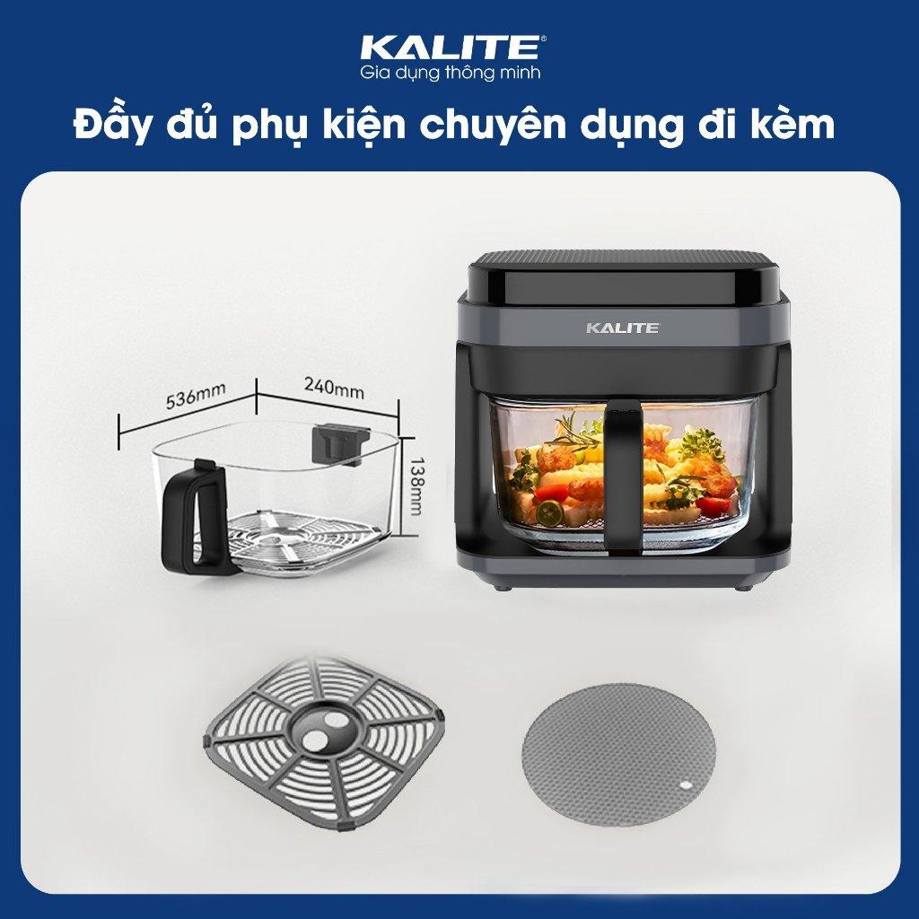 Nồi Chiên Không Dầu Kalite KL6000, Khay Nướng Thủy Tinh 6.0Lit - Điều Khiển Cảm Ứng, Hàng Chính Hãng