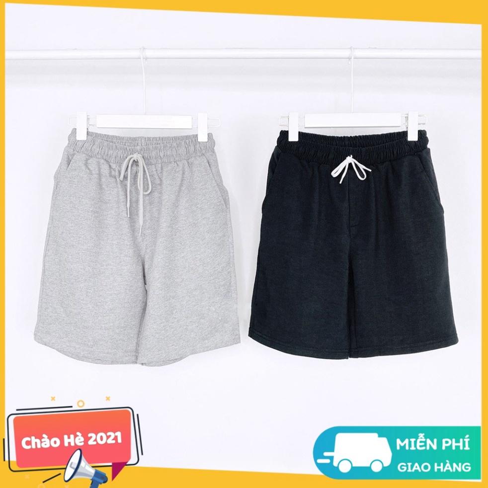 Quần short nam nữ Unisex THUN BASIC , Quần Đùi Nam Nữ Sooc Thun Thể Thao Q31