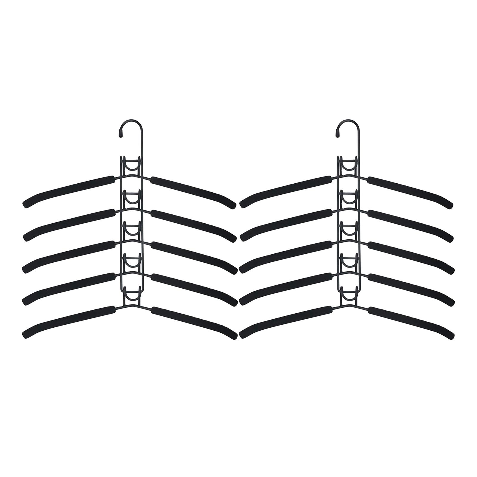 5 in 1 Multi Layer Metal Clothes Hangers Rack for Coat Sweater Skirt Pants, Widely Use
