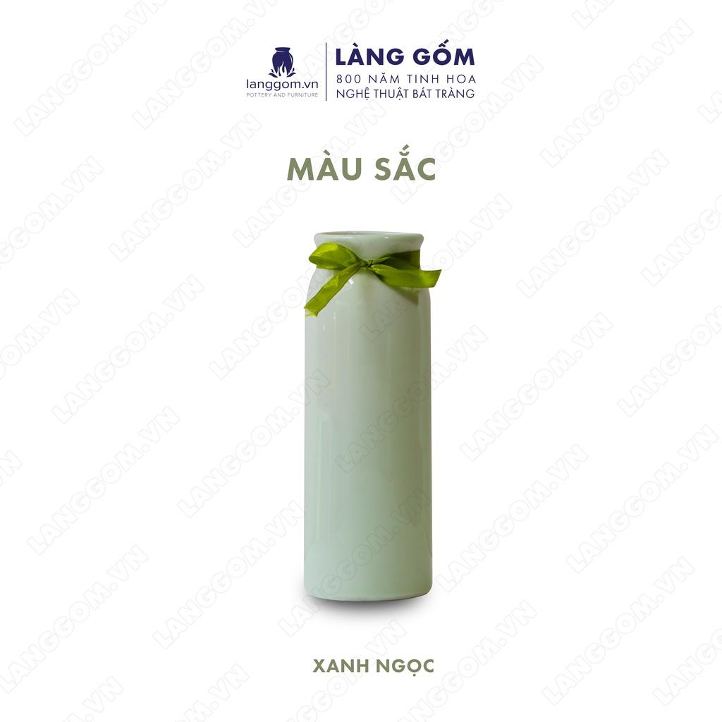 Bình hoa, lọ hoa Gốm sứ Bát Tràng cao cấp Men ngọc phích nước dùng làm quà tặng, trang trí - Làng Gốm Bát Tràng