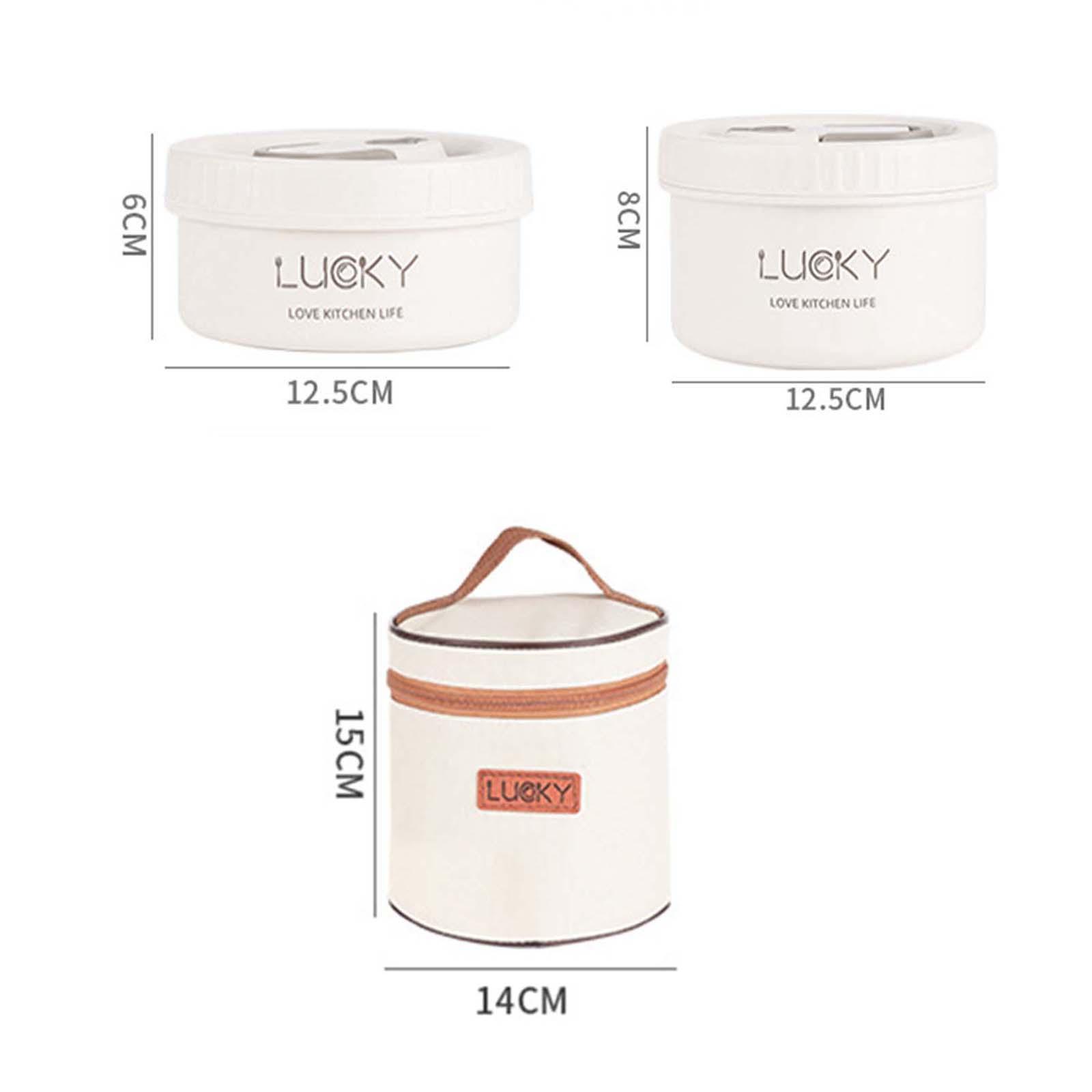 Insulated Bento Box with Flatware Cutlery Set Snack for Home Office