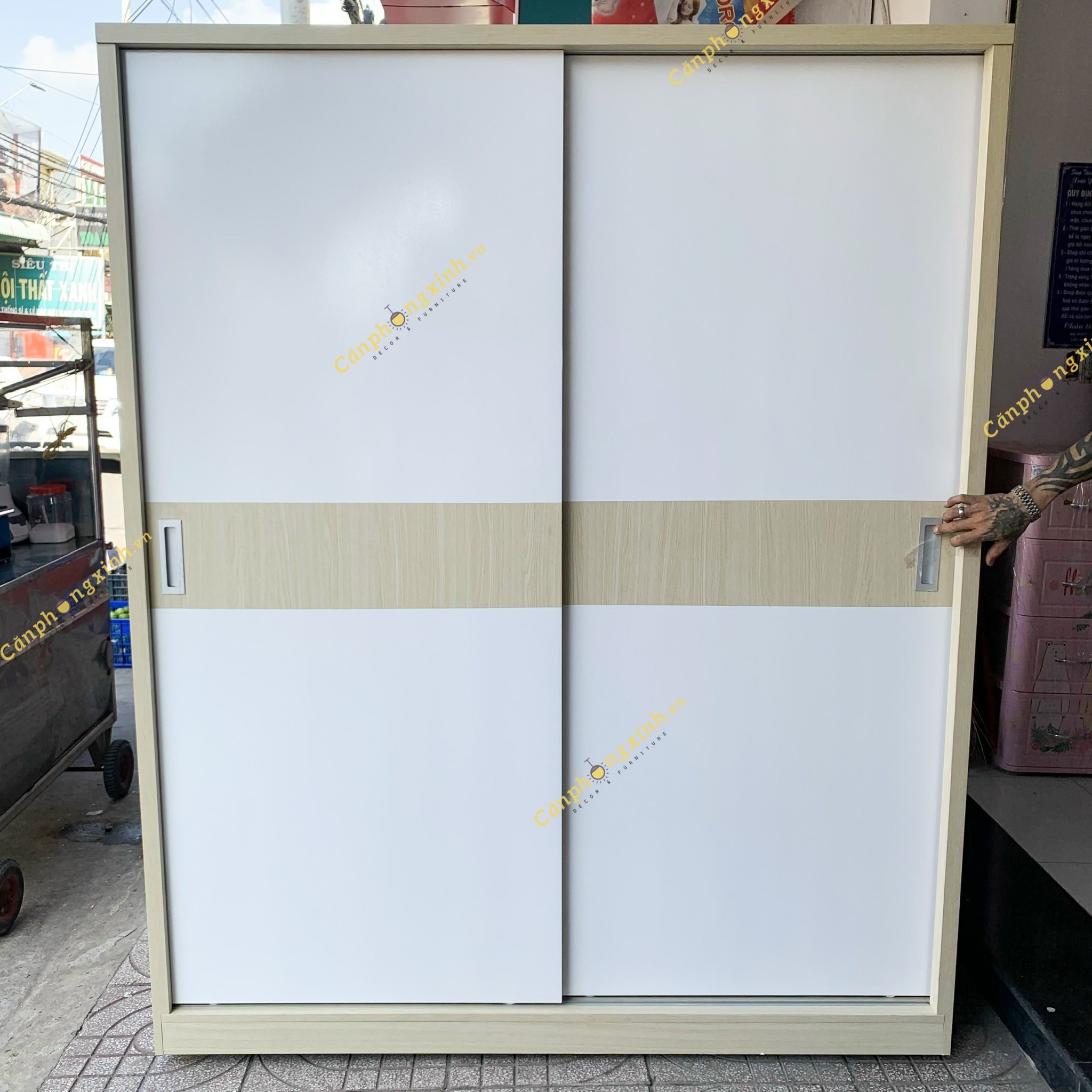 Tủ áo cửa lùa gỗ cn MDF CPX-T02