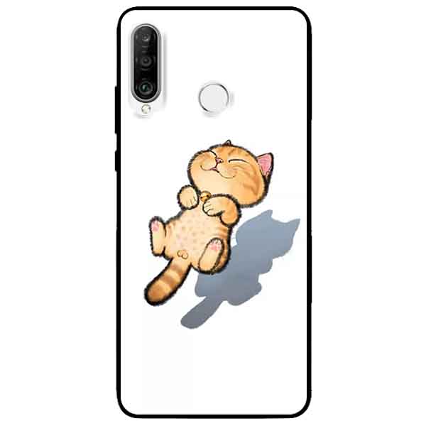 Ốp lưng in cho Huawei P30 Lite Mẫu Mèo Vàng