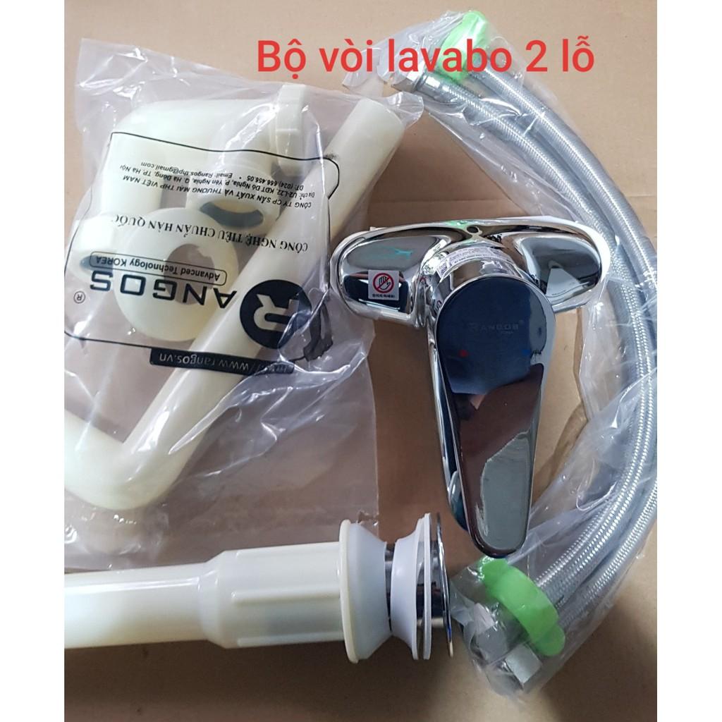 Vòi rửa mặt, vòi chậu lavabo, vòi chậu rửa mặt 2 lỗ hàng đẹp chuẩn xịn Rangos RG-01V