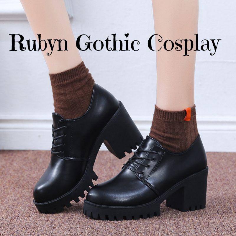 Giày Boots cao gót mẫu mới, giày cao gót phong cách gothic (Size 35 - 40 )