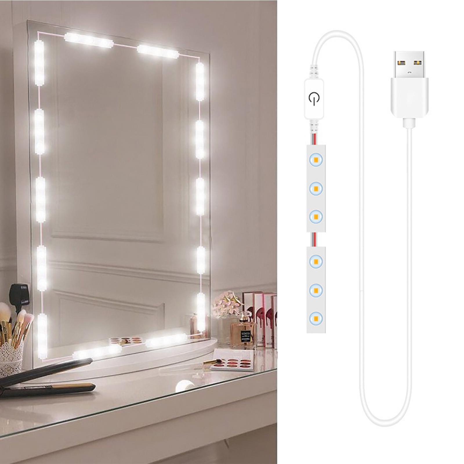 Đèn Gương Trang Điểm Led 42Leds Điều Khiển Cảm Ứng Có Thể Điều Chỉnh Độ Sáng Cáp Sạc Usb