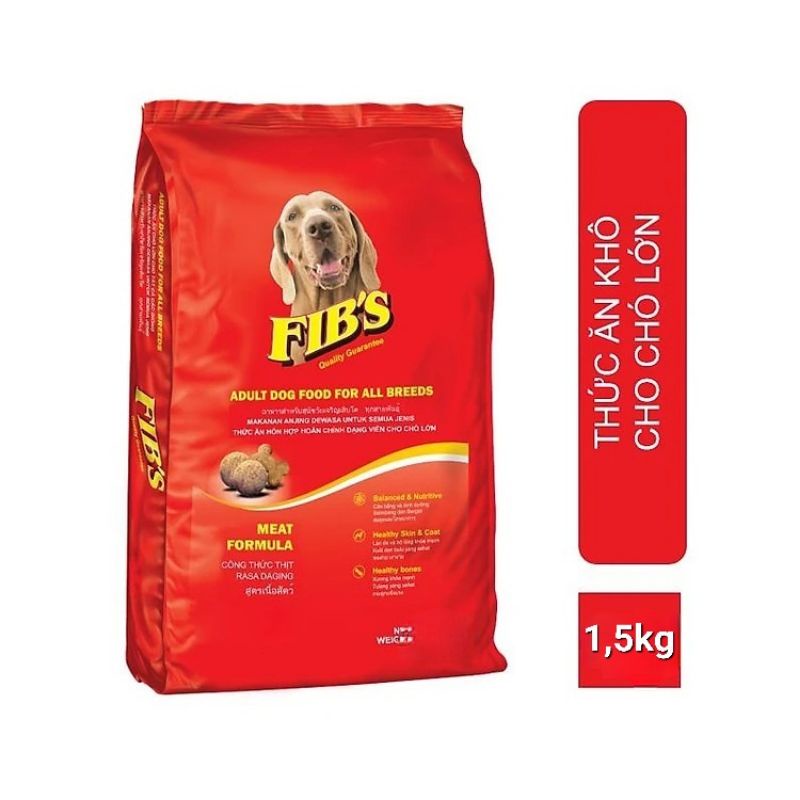 [Siêu Sale] COMBO 5 gói thức ăn hạt khô Fib's cho chó lớn 400g