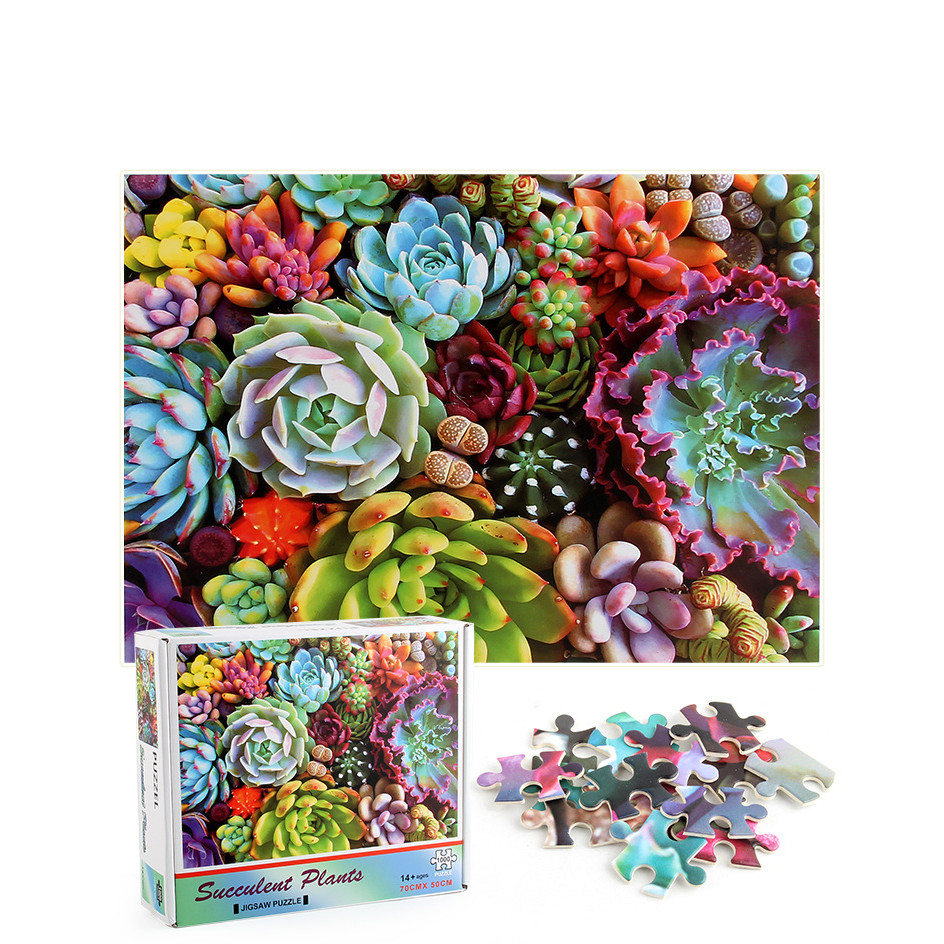 Bộ Tranh Ghép Xếp Hình 1000 Pcs Jigsaw Puzzle Sắc Màu Bản Thú Vị Cao Cấp