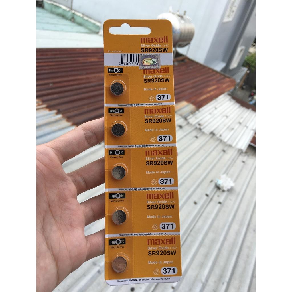 Pin Đồng Hồ Maxell AG6 SR920SW 371 1.55V Nhật Bản Có Tem Chống Giả