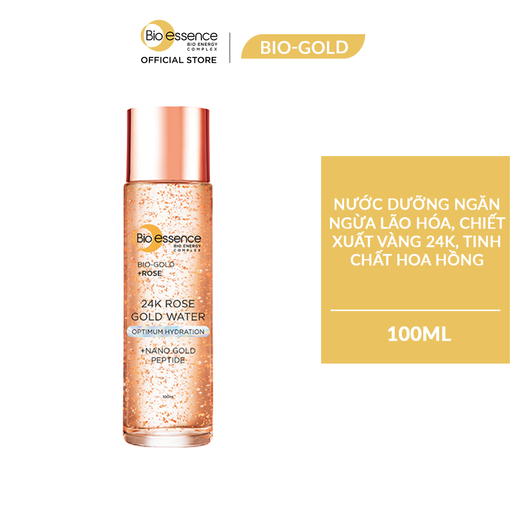 Nước dưỡng ngăn ngừa lão hóa Bio-Essence Bio-Gold Rose chiết xuất vàng 24K tinh chất hoa hồng 100ml